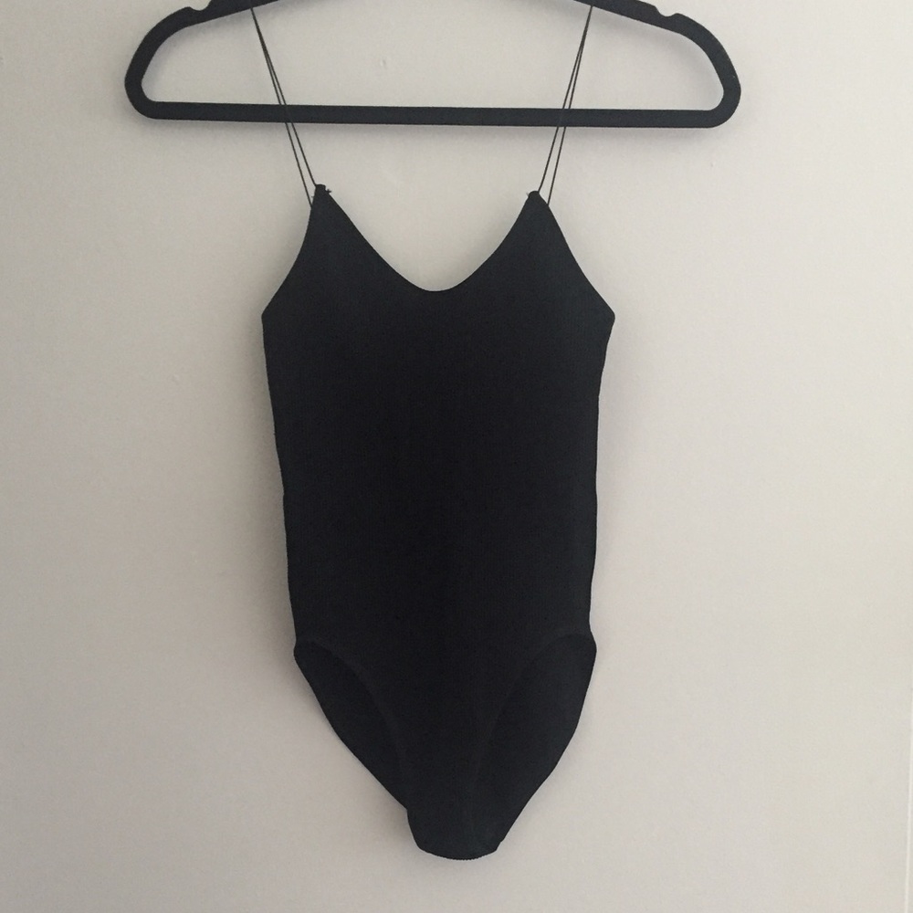 Black one piece leotard